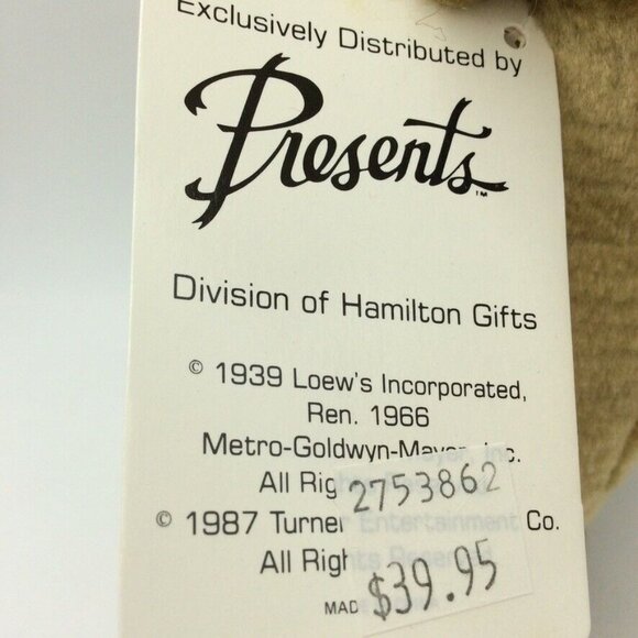 Vintage 80s Presents Hamilton Cowardly Lion Plush The Wizard Of Oz - Picture 11 of 11